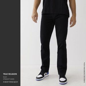 True Religion Ricky Straight Jeans Black 28" x 27" (L)